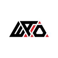 design de logotipo de letra de triângulo wao com forma de triângulo. monograma de design de logotipo de triângulo wao. modelo de logotipo de vetor de triângulo wao com cor vermelha. logotipo triangular wao logotipo simples, elegante e luxuoso. wao