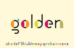alfabeto de caligrafia de desenho animado criativo mínimo moderno design de logotipo de letras pequenas vetor