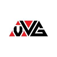 design de logotipo de letra de triângulo vvg com forma de triângulo. monograma de design de logotipo de triângulo vvg. modelo de logotipo de vetor de triângulo vvg com cor vermelha. logotipo triangular vvg logotipo simples, elegante e luxuoso. vvg