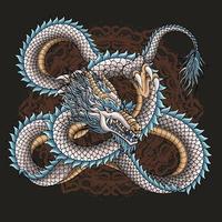ilustração de arte de dragão lendário vetor