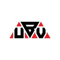 design de logotipo de letra de triângulo ubv com forma de triângulo. monograma de design de logotipo de triângulo ubv. modelo de logotipo de vetor de triângulo ubv com cor vermelha. logotipo triangular ubv logotipo simples, elegante e luxuoso. uv