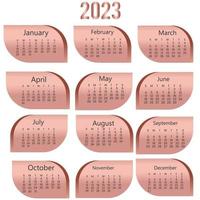 design de modelo de calendário anual 2023 vetor