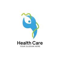ilustração vetorial de logotipo de cuidados de saúde vetor