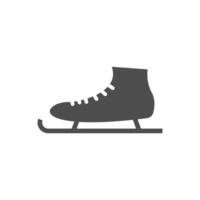 modelo de ilustração de logotipo de ícone de sapatos de patinação no gelo vetor