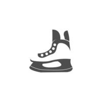 modelo de ilustração de logotipo de ícone de sapatos de patinação no gelo vetor