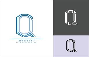 monograma alfabeto letra q logotipo, adequado para logotipos, títulos e cabeçalhos vetor