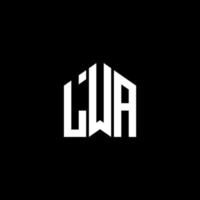 design de logotipo de letra lwa em fundo preto. conceito de logotipo de letra de iniciais criativas lwa. design de letra lwa. vetor