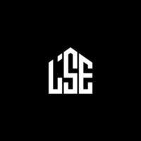 lse carta design.lse design de logotipo de carta em fundo preto. lse conceito de logotipo de letra de iniciais criativas. lse carta design.lse design de logotipo de carta em fundo preto. eu vetor