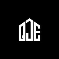 design de logotipo de letra qje em fundo preto. conceito de logotipo de letra de iniciais criativas qje. design de letra qje. vetor