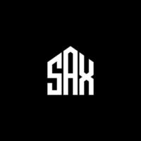 design de logotipo de letra sax em fundo preto. conceito de logotipo de letra de iniciais criativas de sax. design de letra de sax. vetor