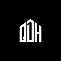 design de logotipo de letra qdh em fundo preto. conceito de logotipo de letra de iniciais criativas qdh. design de letra qdh. vetor