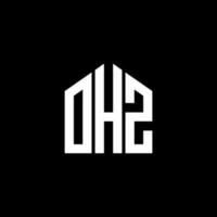 design de logotipo de carta ohz em fundo preto. ohz conceito de logotipo de letra de iniciais criativas. design de letras ohz. vetor