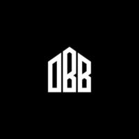 carta obb design.obb carta logo design em fundo preto. conceito de logotipo de carta de iniciais criativas obb. carta obb design.obb carta logo design em fundo preto. o vetor