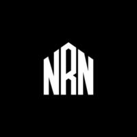 design de logotipo de carta nrn em fundo preto. conceito de logotipo de letra de iniciais criativas nrn. design de letra nrn. vetor