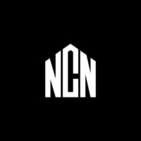 design de logotipo de carta ncn em fundo preto. conceito de logotipo de letra de iniciais criativas ncn. design de letras ncn. vetor