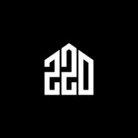 design de logotipo de carta zzo em fundo preto. conceito de logotipo de letra de iniciais criativas zzo. design de letra zzo. vetor