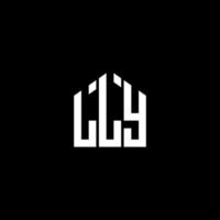 lly design de logotipo de carta em fundo preto. lly conceito de logotipo de letra de iniciais criativas. lly design de letras. vetor