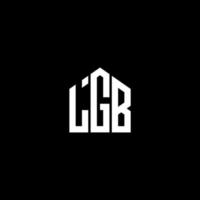 design de logotipo de letra lgb em fundo preto. conceito de logotipo de letra de iniciais criativas lgb. design de letras lgb. vetor