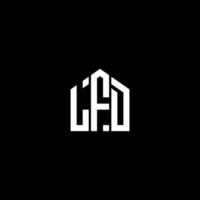 Design de logotipo de carta lfd em fundo preto. Conceito de logotipo de letra de iniciais criativas lfd. design de letra lfd. vetor