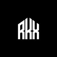 rkx carta design.rkx carta logo design em fundo preto. conceito de logotipo de letra de iniciais criativas rkx. rkx carta design.rkx carta logo design em fundo preto. r vetor