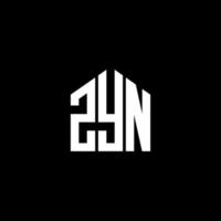 design de logotipo de carta zyn em fundo preto. conceito de logotipo de letra de iniciais criativas zyn. design de letra zyn. vetor