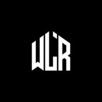 design de logotipo de carta wlr em fundo preto. conceito de logotipo de letra de iniciais criativas wlr. design de letra wlr. vetor