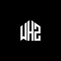 design de logotipo de carta whz em fundo preto. whz conceito de logotipo de letra de iniciais criativas. whz design de letras. vetor