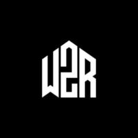 design de logotipo de carta wzr em fundo preto. conceito de logotipo de letra de iniciais criativas wzr. design de letra wzr. vetor