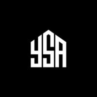 design de logotipo de carta ysa em fundo preto. conceito de logotipo de letra de iniciais criativas ysa. design de letra ysa. vetor