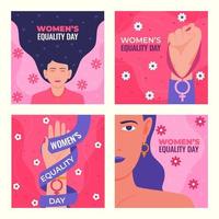 post de mídia social do dia da igualdade das mulheres vetor