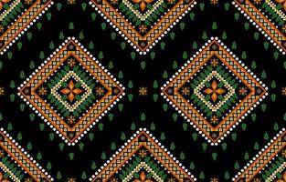 padrão sem emenda étnico geométrico. flor decorativa colorida. estilo tradicional nativo. design para plano de fundo,papel de parede,textura,tecido,vestuário,tapete,bordado vetor
