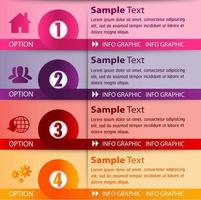 infográfico colorido de 4 etapas vetor