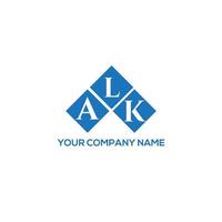 alk carta design.alk carta logo design em fundo branco. conceito de logotipo de letra de iniciais criativas alk. alk carta design.alk carta logo design em fundo branco. uma vetor