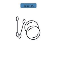 ícones de esponjas de algodão símbolo elementos vetoriais para web infográfico vetor