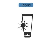 ícones de protetor solar símbolo elementos vetoriais para infográfico web vetor