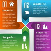 infográfico colorido de 4 etapas vetor