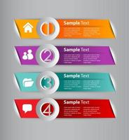 infográfico colorido de 4 etapas vetor