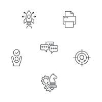 conjunto de ícones de marketing. elementos de vetor de símbolo de pacote de marketing para web infográfico