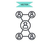 ícones de conexão símbolo elementos vetoriais para infográfico web vetor