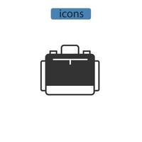 ícones de bolsa de produtos de higiene pessoal símbolo elementos vetoriais para web infográfico vetor