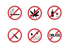 Livre sem sinais de drogas vetor