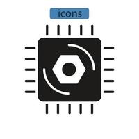 ícones lógicos símbolo elementos vetoriais para infográfico web vetor