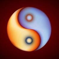 símbolo yin yang para meditação yoga vetor