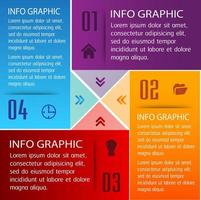 infográfico colorido de 4 etapas vetor