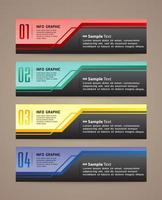 infográfico colorido de 4 etapas vetor