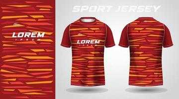 design de camisa esportiva vermelha vetor