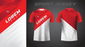 design de camisa esportiva vermelha vetor