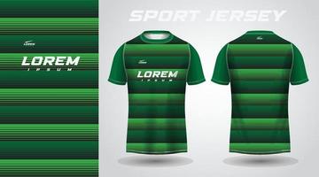 design de camisa esportiva de camisa verde vetor