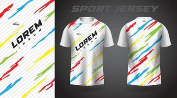 design de camisa esportiva colorida vetor