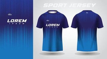 design de camisa esportiva azul vetor